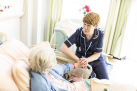 Nurse consulting a patient