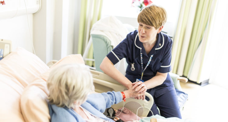 Nurse consulting a patient