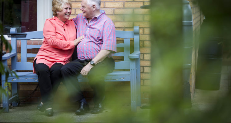 Ted Norma patient carer Neil Cliffe Centre Garden