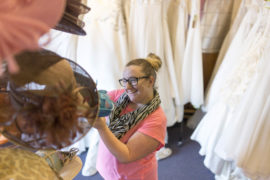 Volunteer at bridal shop