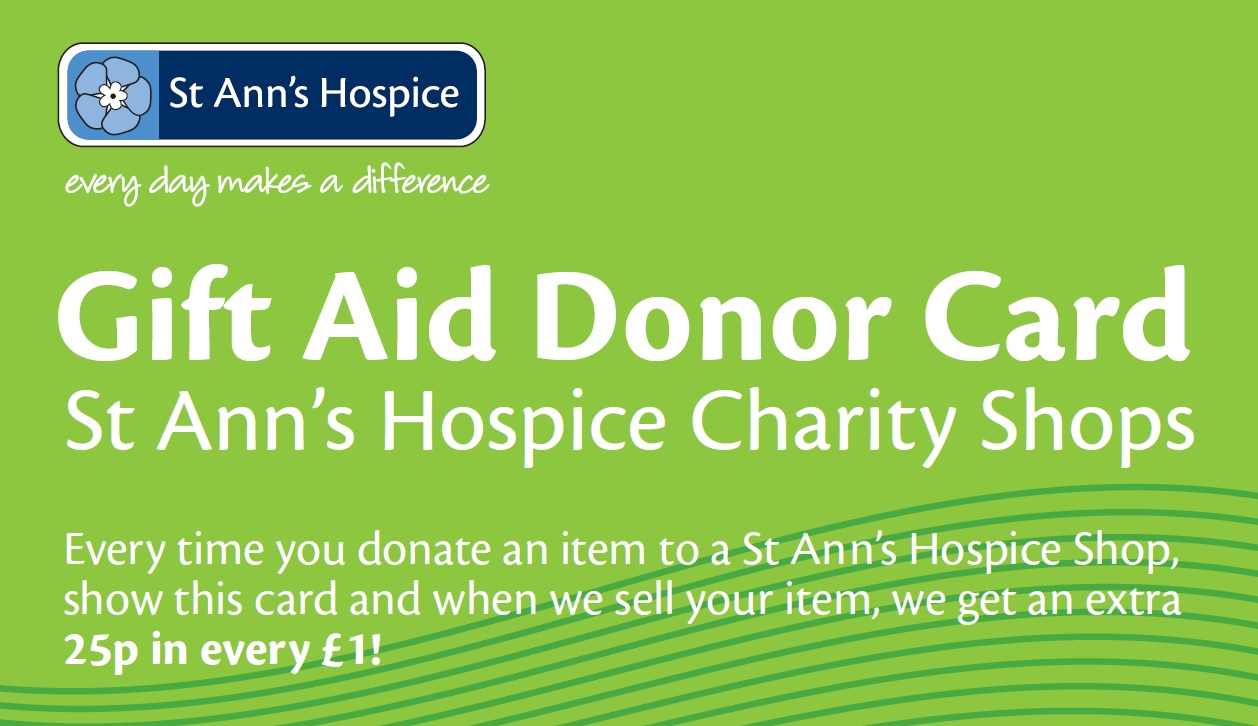 Gift Aid in our shops - St Ann's Hospice