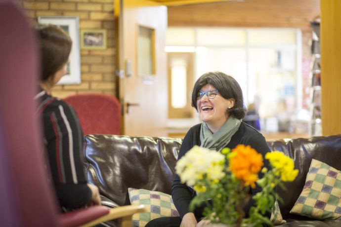 Two ladies talking