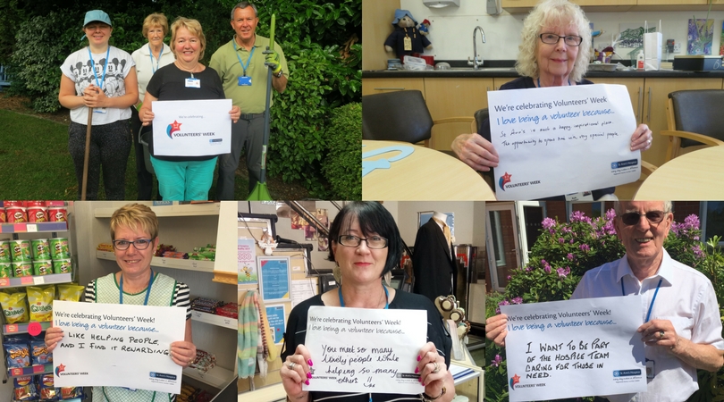 Collage photo of volunteers for volunteer's week