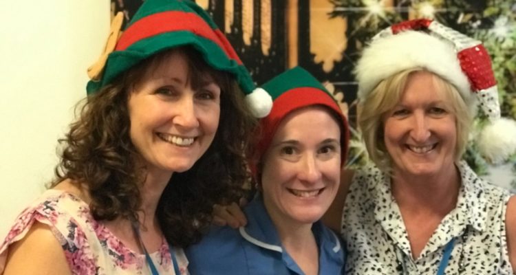 Ruth Labrow, Rachael Ainsworth, Lesley Jackson, staff members at St Ann's, are getting ready for the festive season