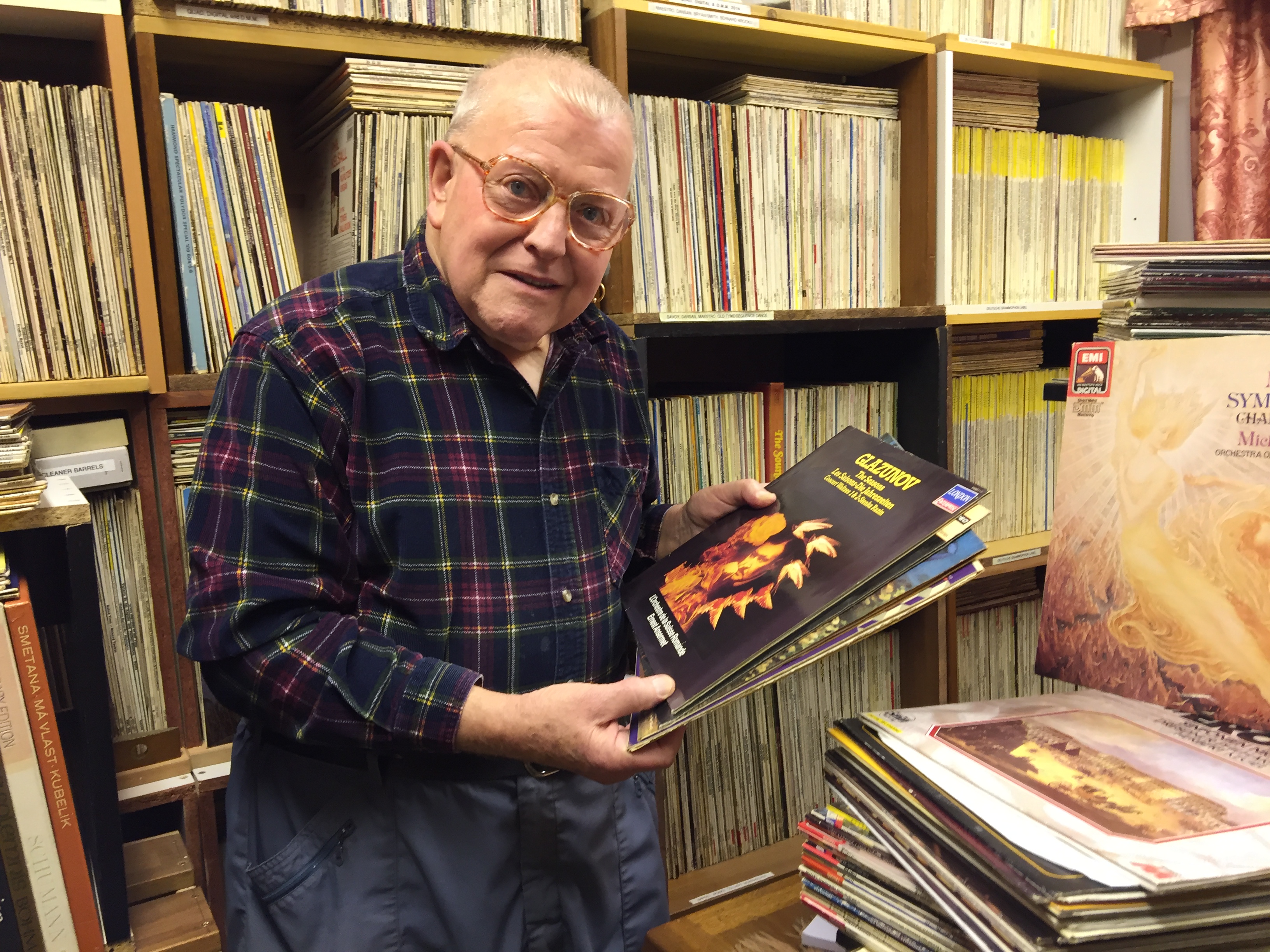 Brian Malcolm and his vinyl collection