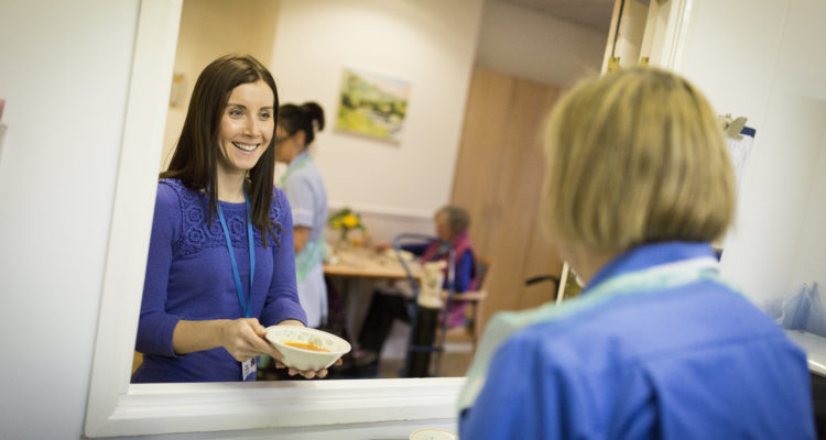 Staff member at the canteen