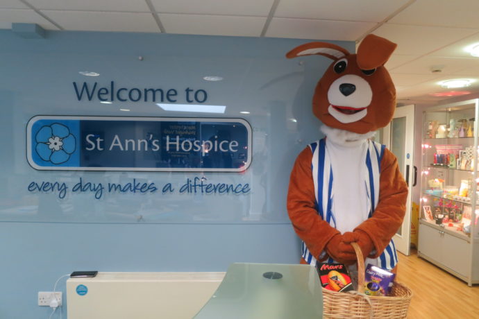 Easter bunny at St Ann's Hospice