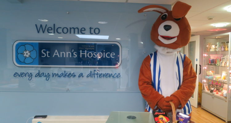 Easter bunny at St Ann's Hospice