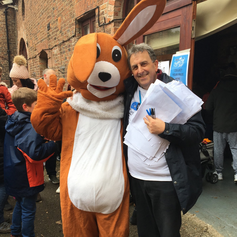 Eamonn with the Easter Bunny