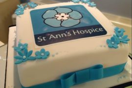 St Ann's Cake with logo print