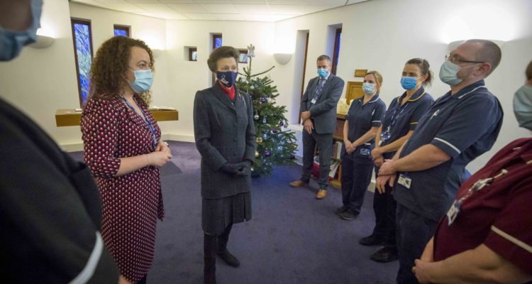The Princess Royal visiting St Ann's Hospice and meeting staff