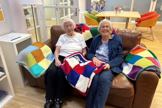 Handmade blankets donated to our patients